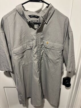 Carhartt Force Relaxed Fit Short Sleeve Shirt in Light Gray
